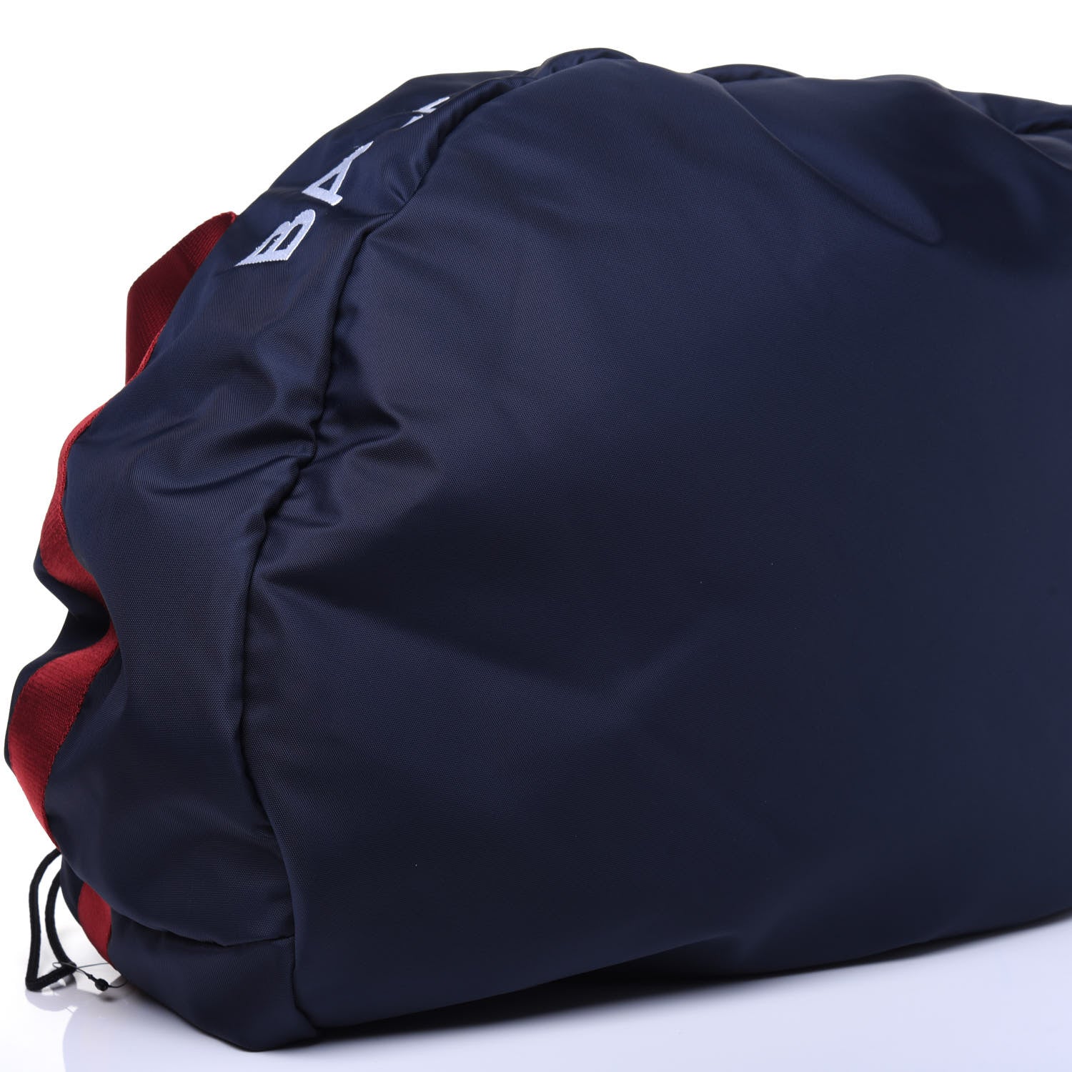 Balenciaga Textured Sport Nylon Logo Embroidered M Wheel Gym Bag Bleu Navy Rouge 8 of 10