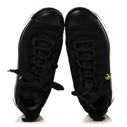 Chanel Velvet Calfskin Mixed Fibers CC Sneakers 36 Black 2 of 9