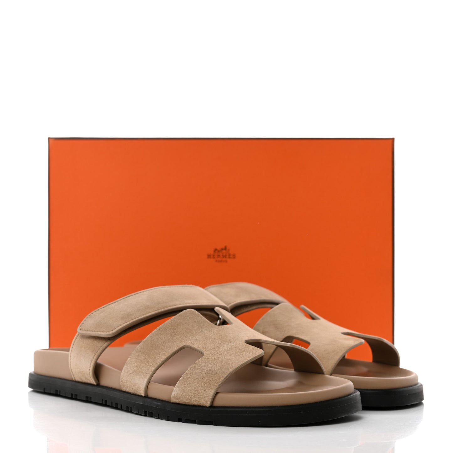 Suede Goatskin Mens Chypre Sandals 42 Beige Argile