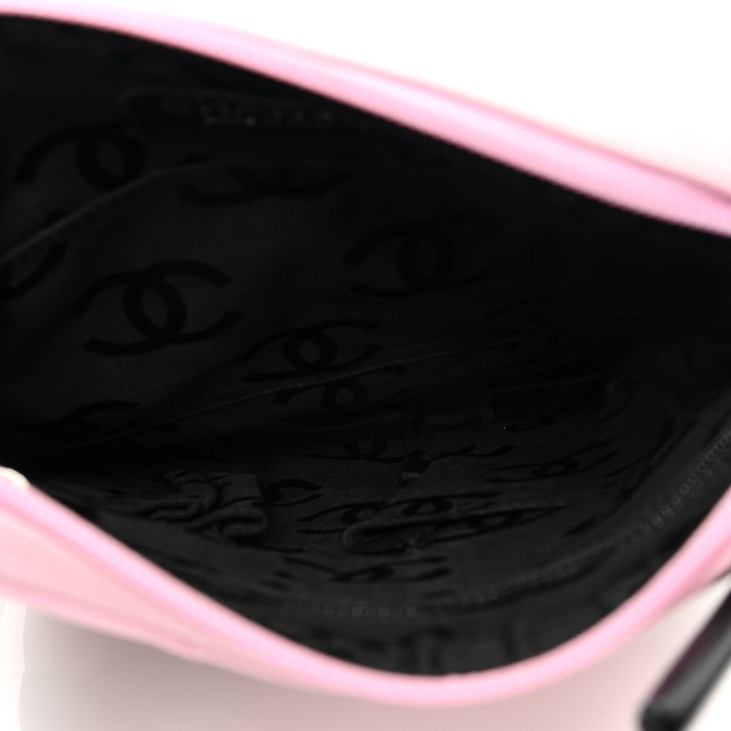 Calfskin Quilted Medium Cambon Messenger Pink Black