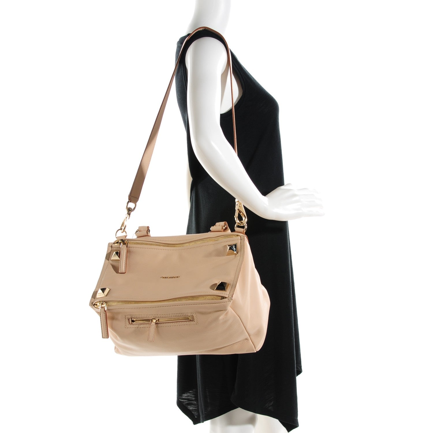 Givenchy Waxed Calfskin Medium Studded Pandora Light Beige 2 of 7