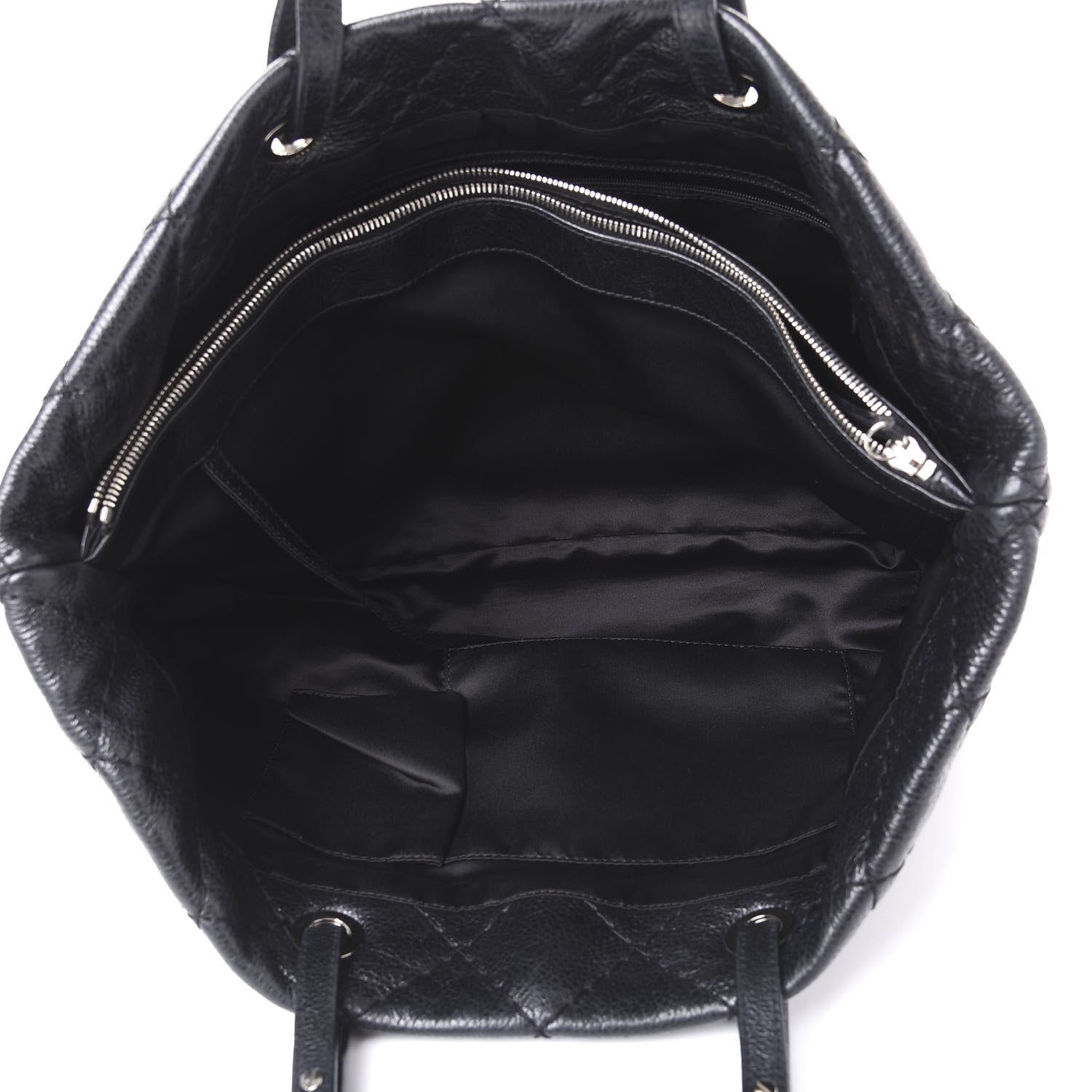 Chanel Glazed Calfskin Large On The Road Tote Black 4 of 11