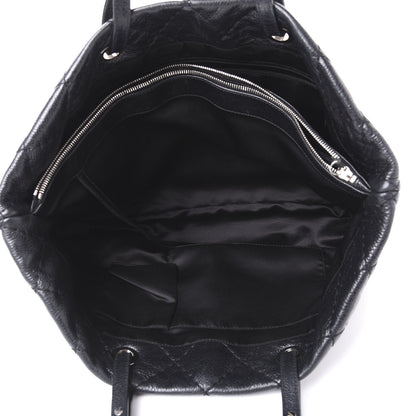 Chanel Glazed Calfskin Large On The Road Tote Black 4 of 11
