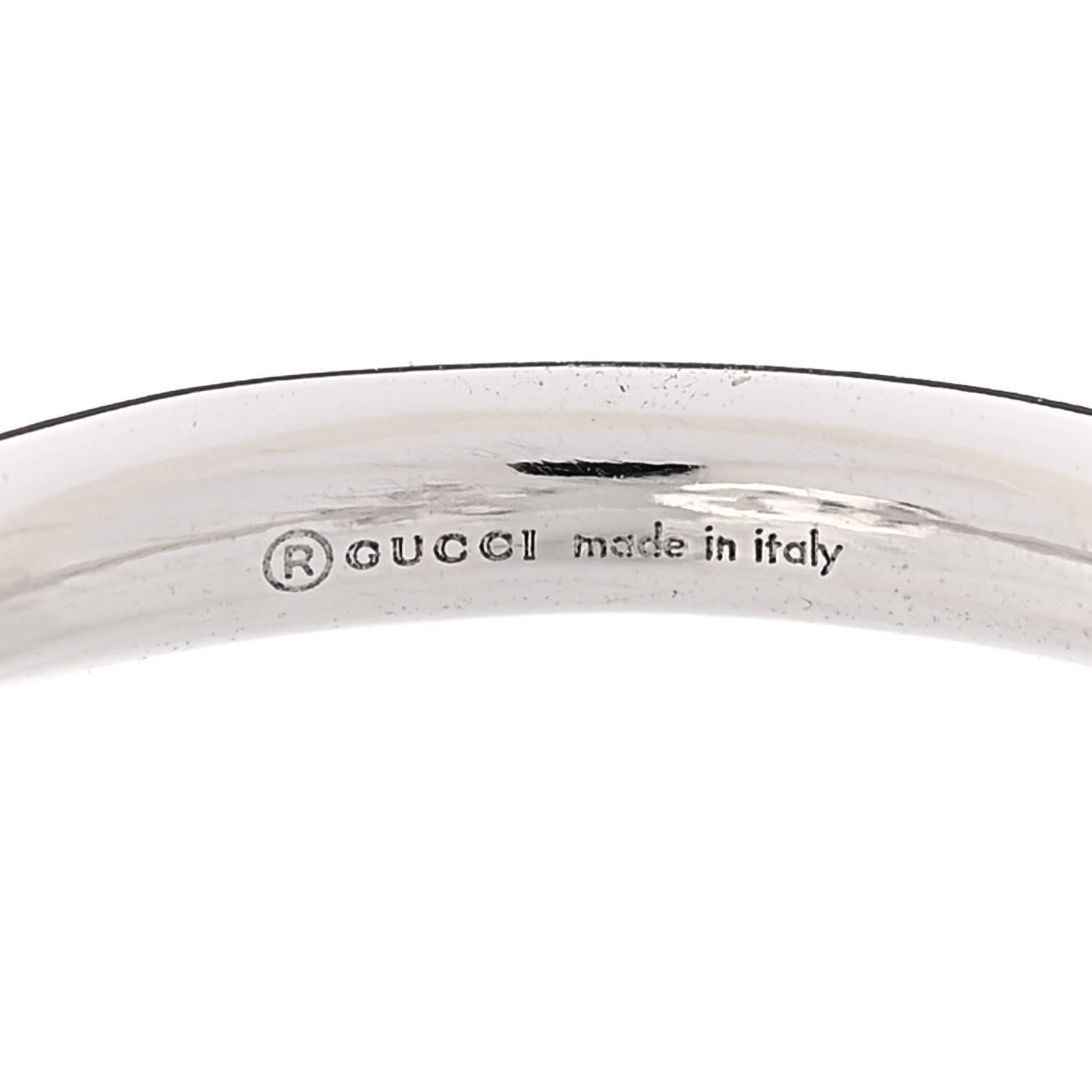 Gucci 18K White Gold Diamond Flora GG Open Ring 51 5.75 5 of 7