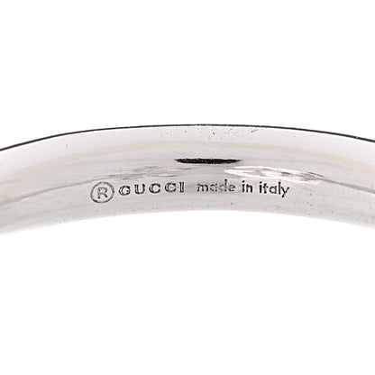 Gucci 18K White Gold Diamond Flora GG Open Ring 51 5.75 5 of 7