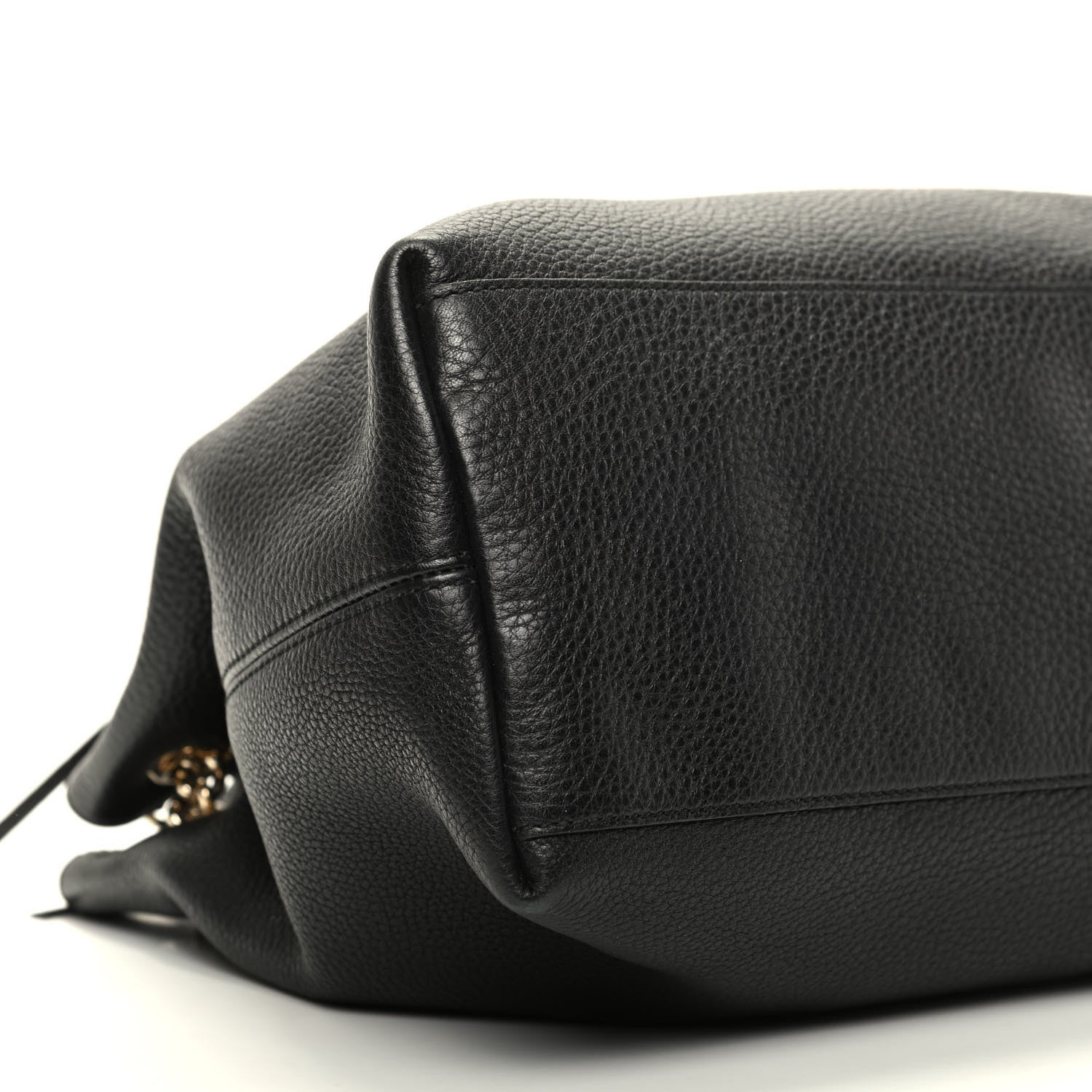 Gucci Pebbled Calfskin Medium Soho Chain Shoulder Bag Black 6 of 9