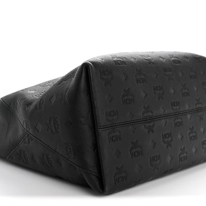 MCM Calfskin Ottomar Monogram Klara Medium Hobo Black 9 of 13