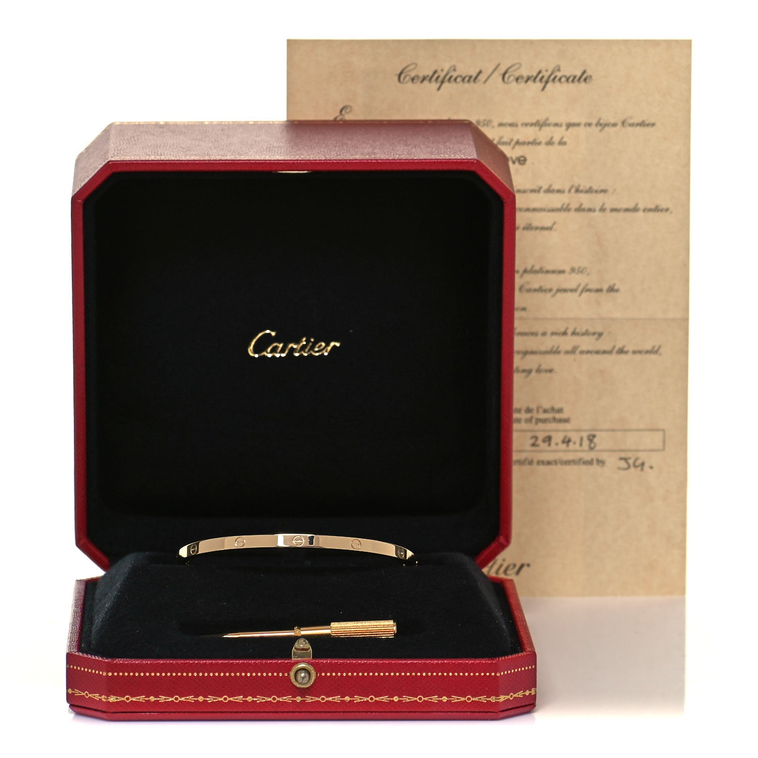 Cartier 18K Yellow Gold Small LOVE Bracelet 18 6 of 6
