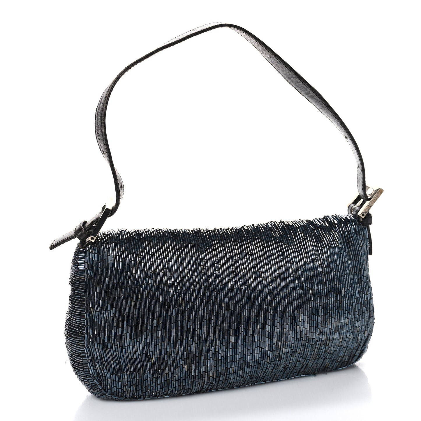 Satin Beaded Baguette Blue Black