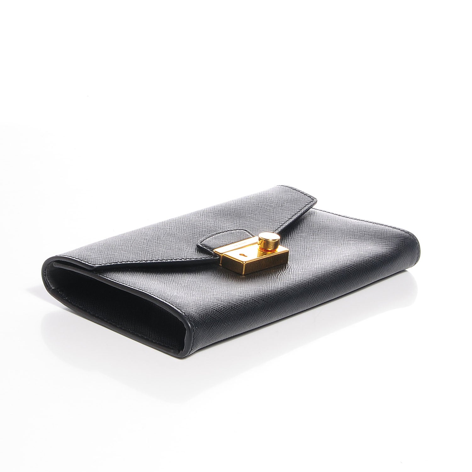 Prada Saffiano Sound Clutch Nero Black 4 of 9