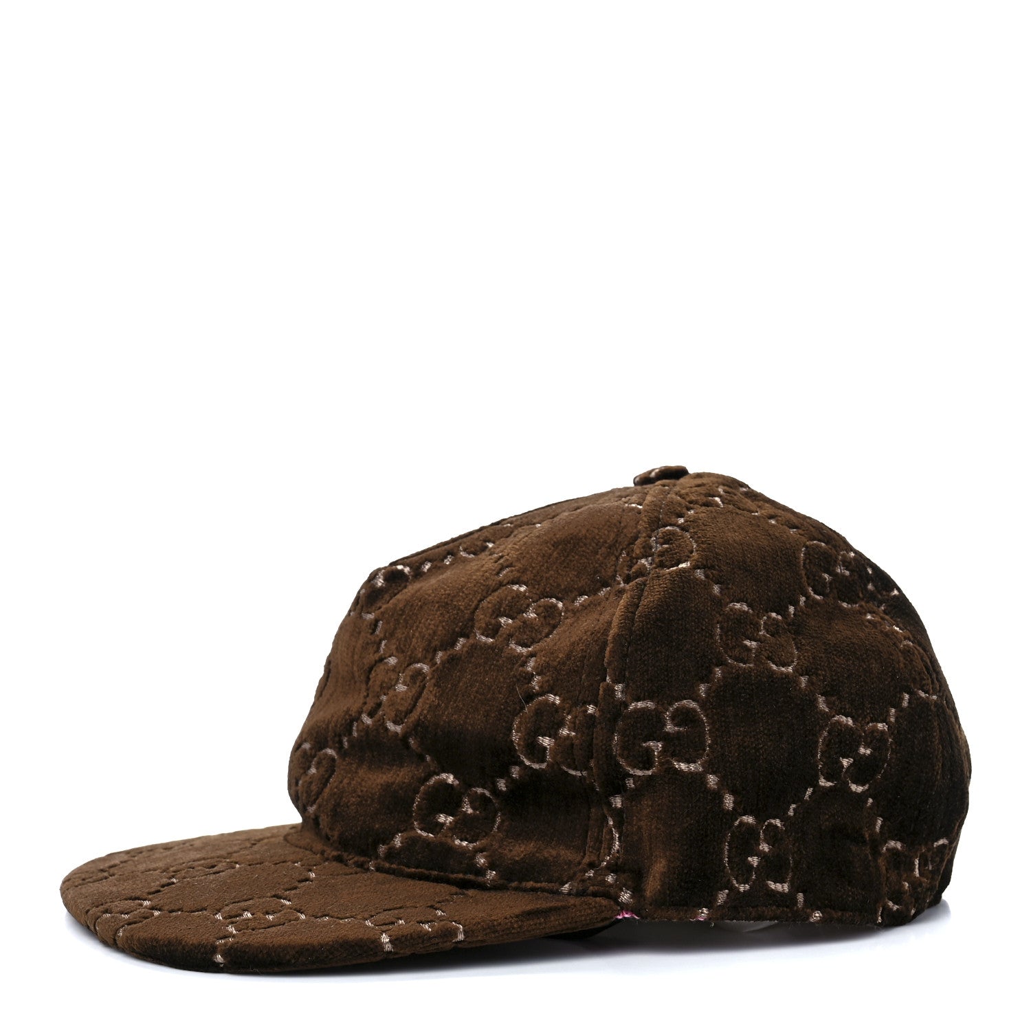 Gucci Velvet GG Monogram Baseball Hat L Brown 1 of 8