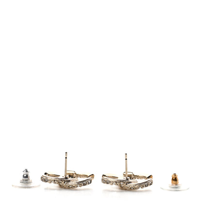 Chanel Crystal CC Earrings Gold 3 of 4