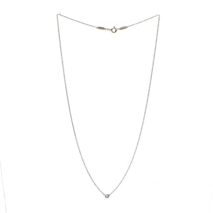 Tiffany 18K Yellow Gold Diamond .05ct Elsa Peretti Diamonds by the Yard Pendant Necklace 3 of 8
