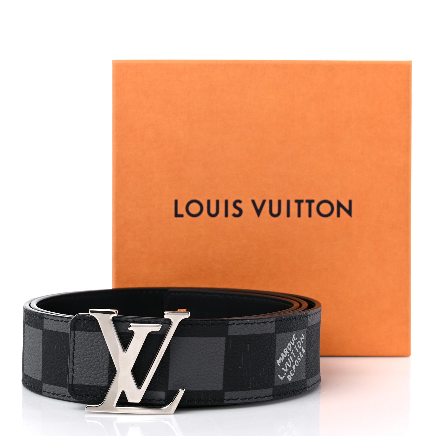 Louis Vuitton Damier Graphite 40mm LV Initiales Belt 95 38 7 of 7