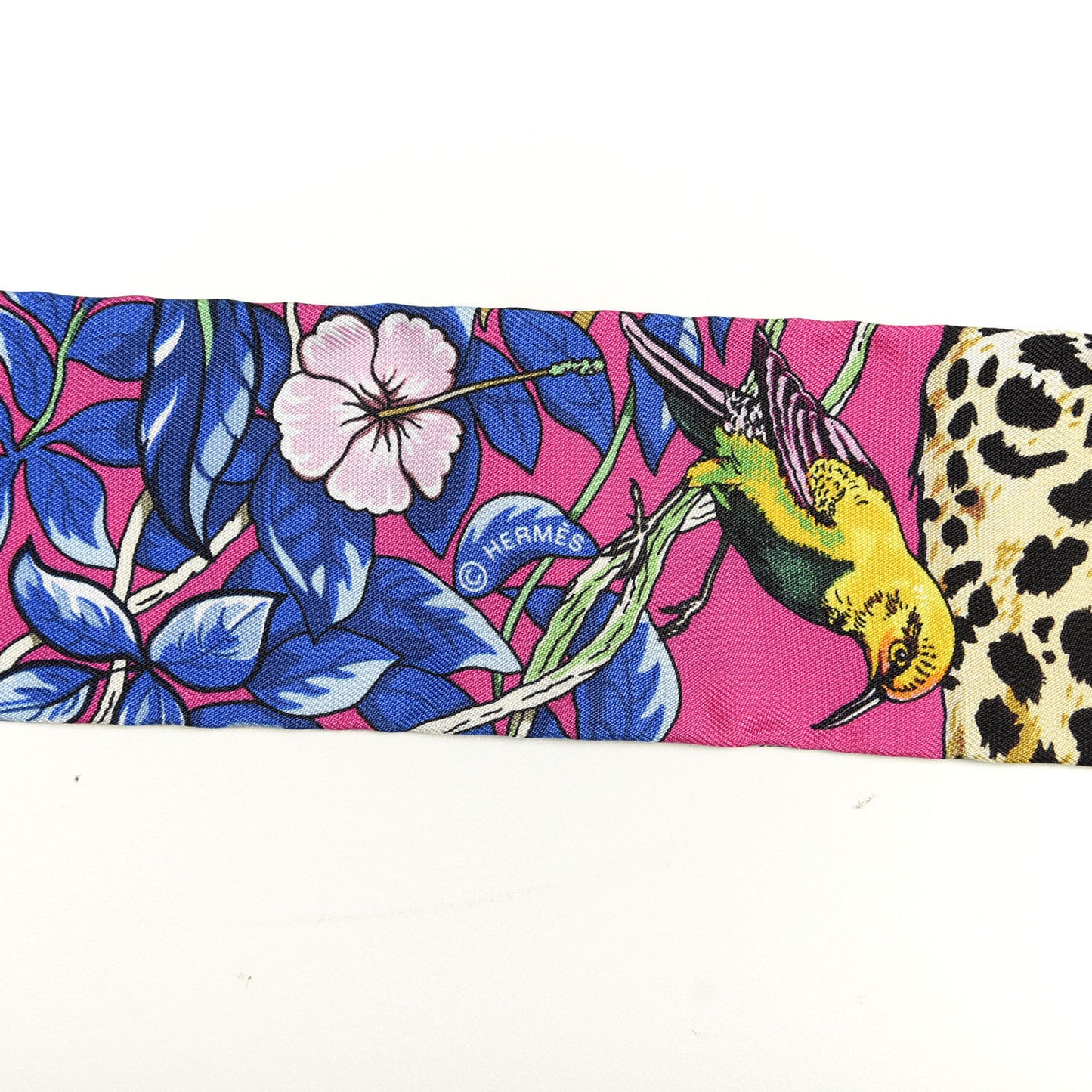 Silk Jungle Love Love Twilly Rose Vif Bleu Roy