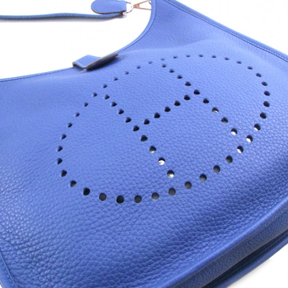 Taurillon Clemence Evelyn III GM Amazone Bleu Mykonos