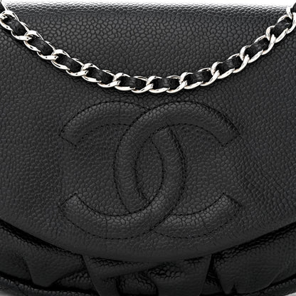 Chanel Caviar Half Moon Wallet On Chain WOC Black 9 of 13