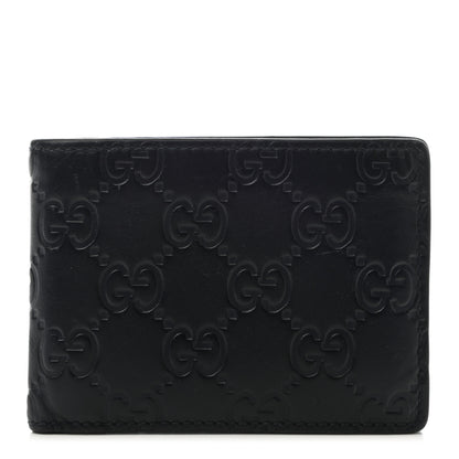 Gucci Guccissima Bi-Fold Wallet Black 1 of 6