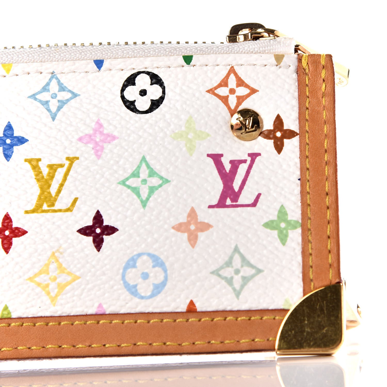 Louis Vuitton Monogram Multicolor Key Pouch White 8 of 8