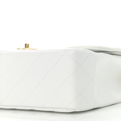 Chanel Caviar Quilted Jumbo Double Flap White 10 of 13