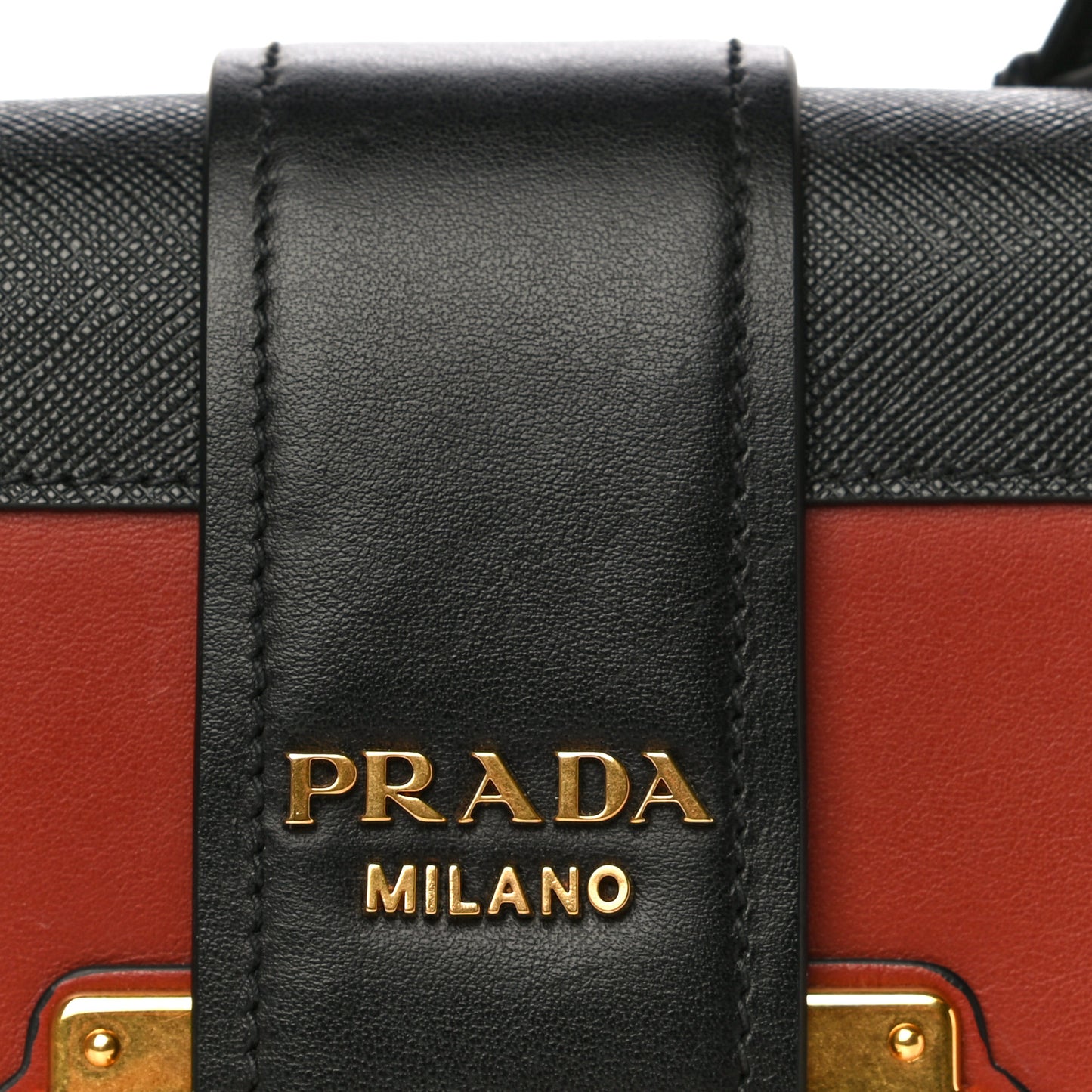 City Calfskin Saffiano Cahier Bag Cotto Black
