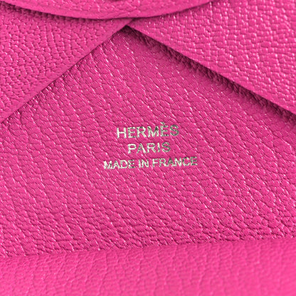 Hermes Chevre Mysore Calvi Duo Card Case Rose Pourpre 8 of 12