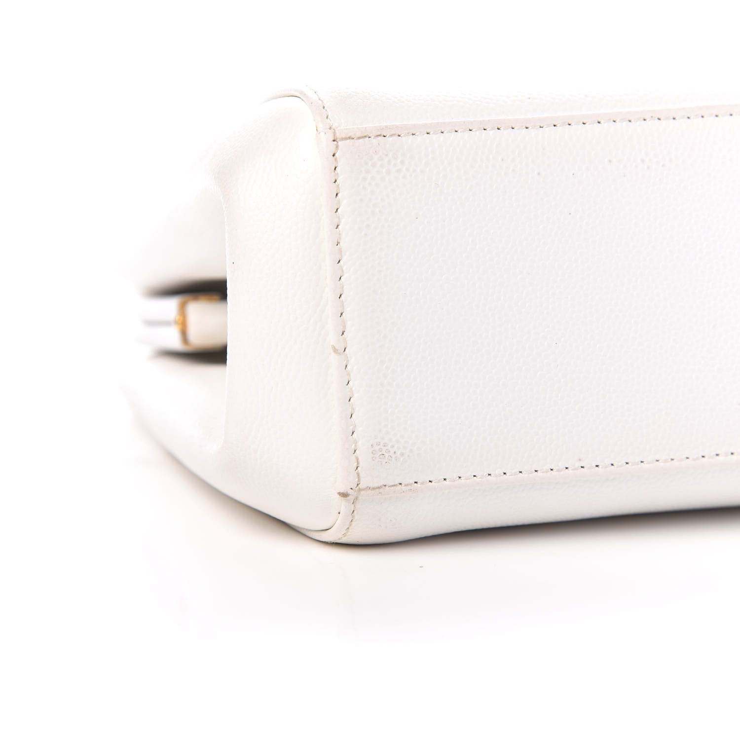 Chanel Caviar CC Frame Top Handle Bag White 13 of 13