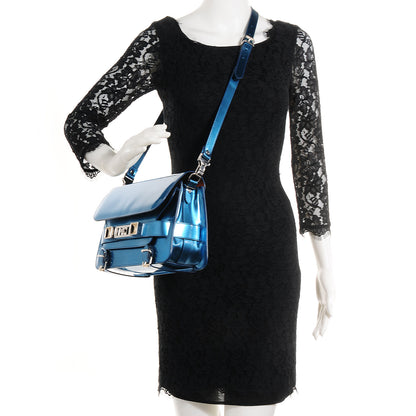 Proenza Schouler Mirrored Calfskin PS11 Classic Shoulder Bag Ocean 2 of 11
