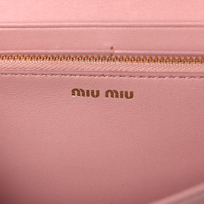 Miu Miu Nappa Matelasse Wallet On Chain Orchidea 6 of 13