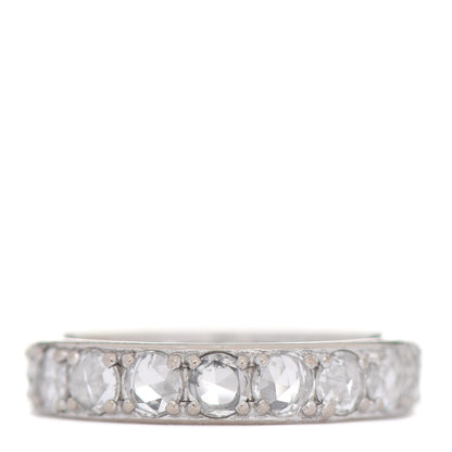 Tiffany 18K White Gold Diamond Metro Rose Cut Eternity Band Ring 48 4.5 4 of 6