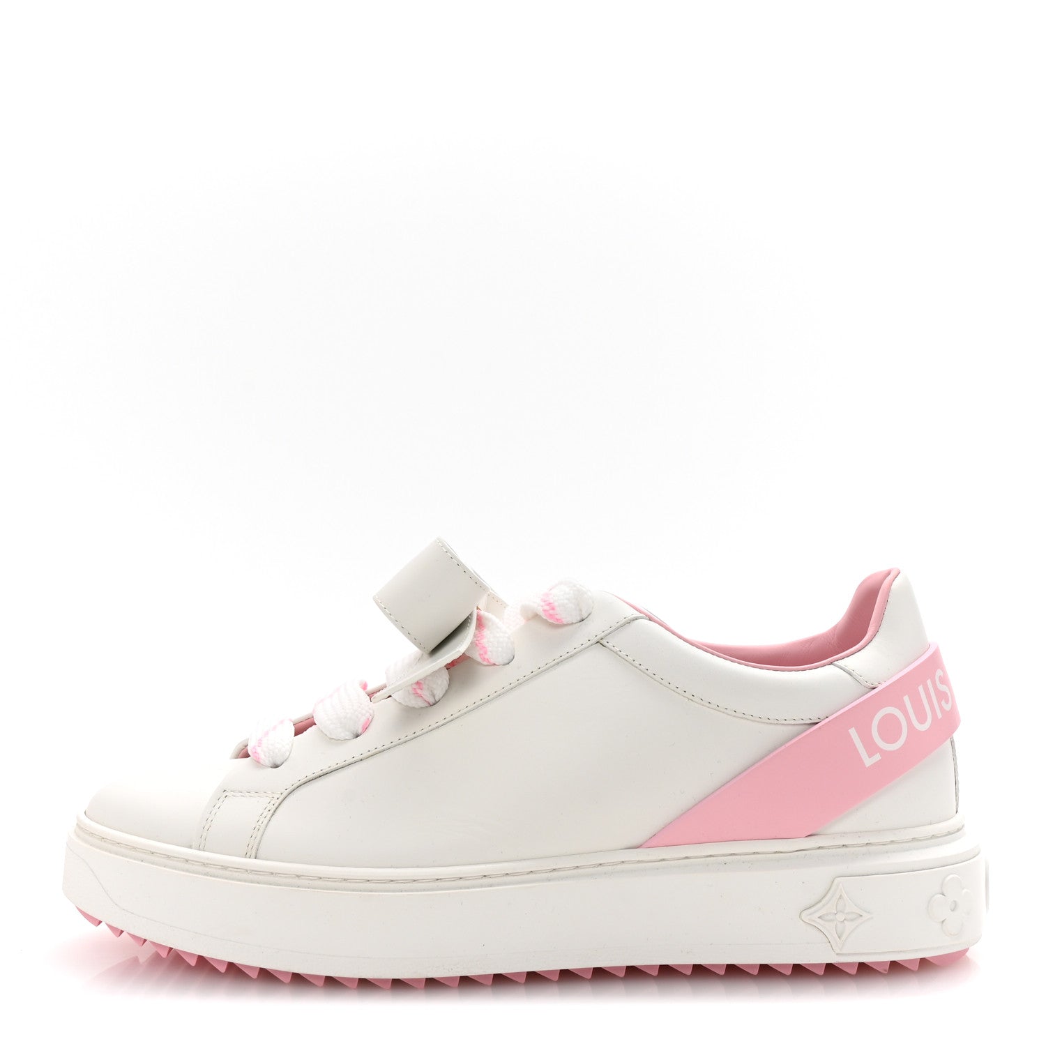 Louis Vuitton Calfskin Time Out Bow Sneakers 40 White Pink 1 of 9