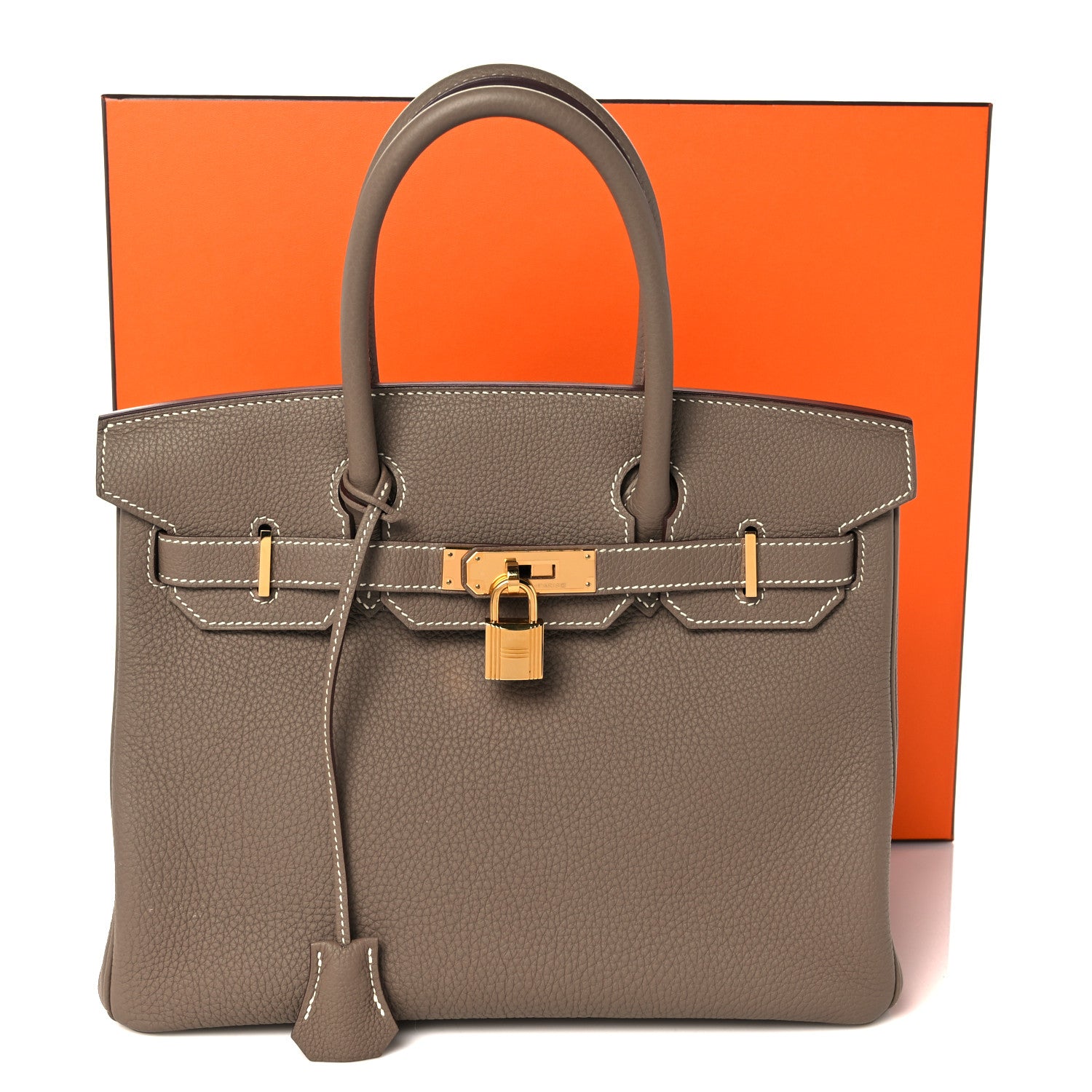 Hermes Togo Birkin 30 Etoupe 34 of 34