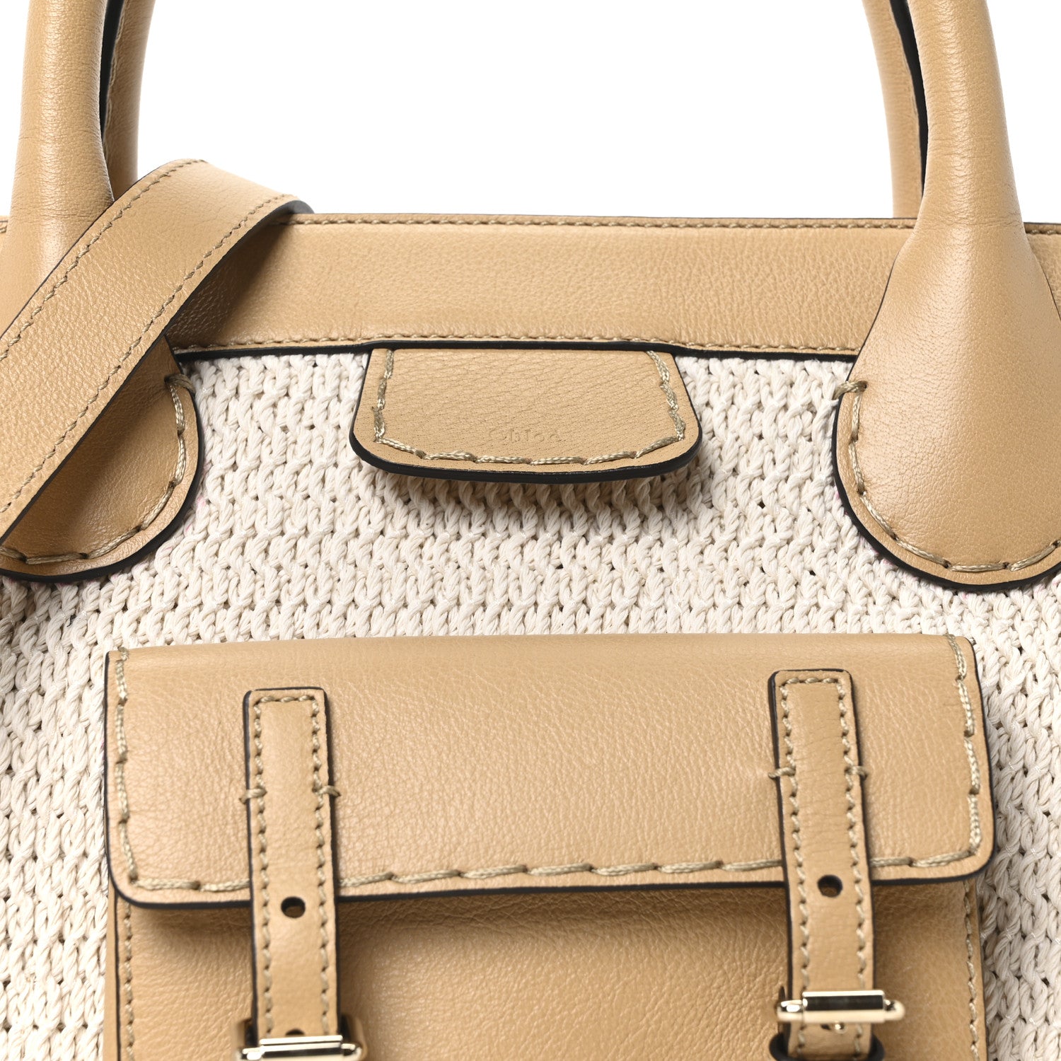 Chloe Cotton Calfskin Medium Edith Day Bag Soft Tan 7 of 9
