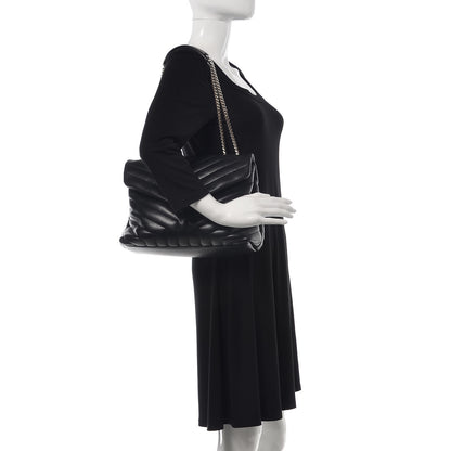 Saint Laurent Calfskin Y Quilted Monogram Medium Loulou Chain Satchel Black 2 of 8