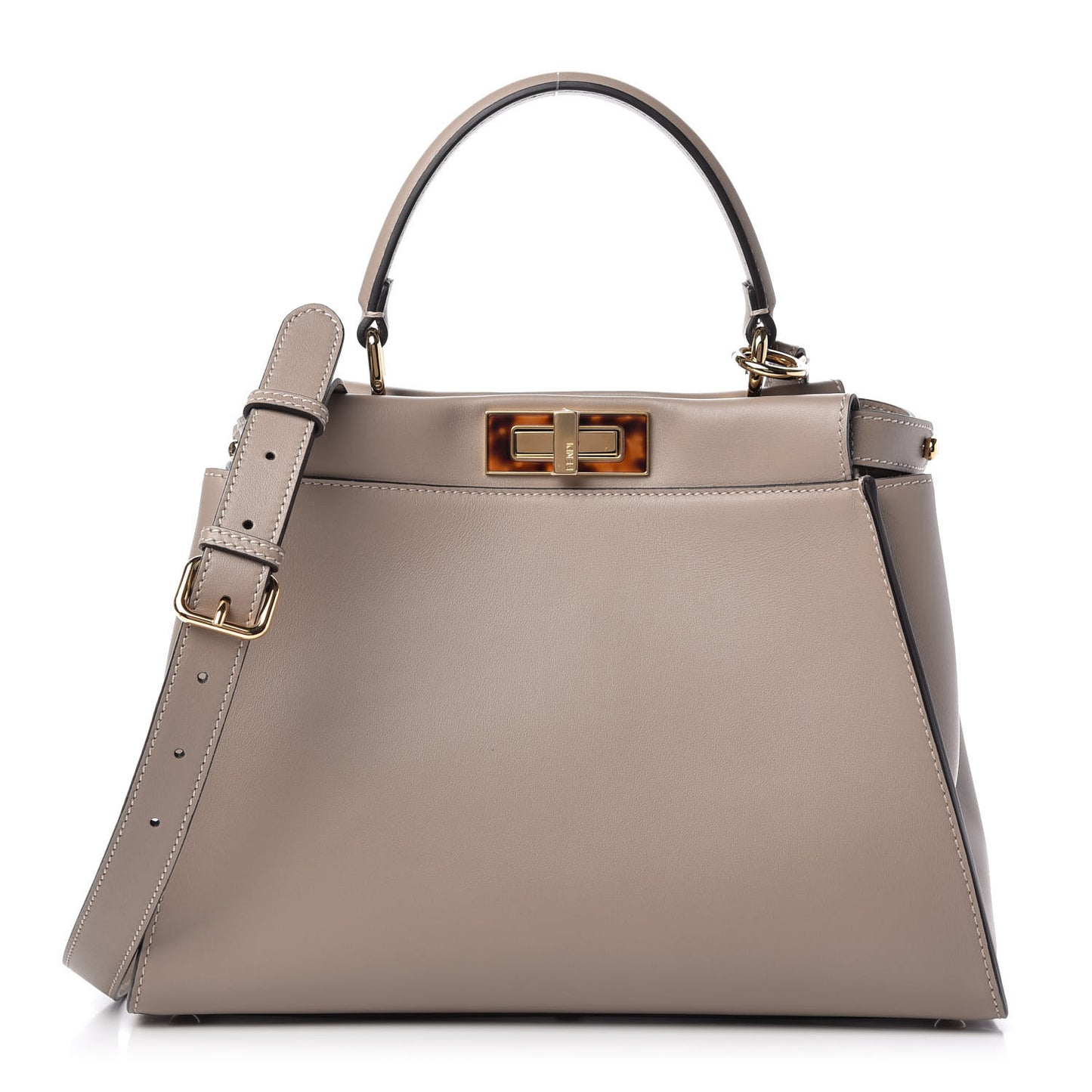 Vitello Seta Plexiglass Tortoise Medium Peekaboo Iconic Satchel Tortora