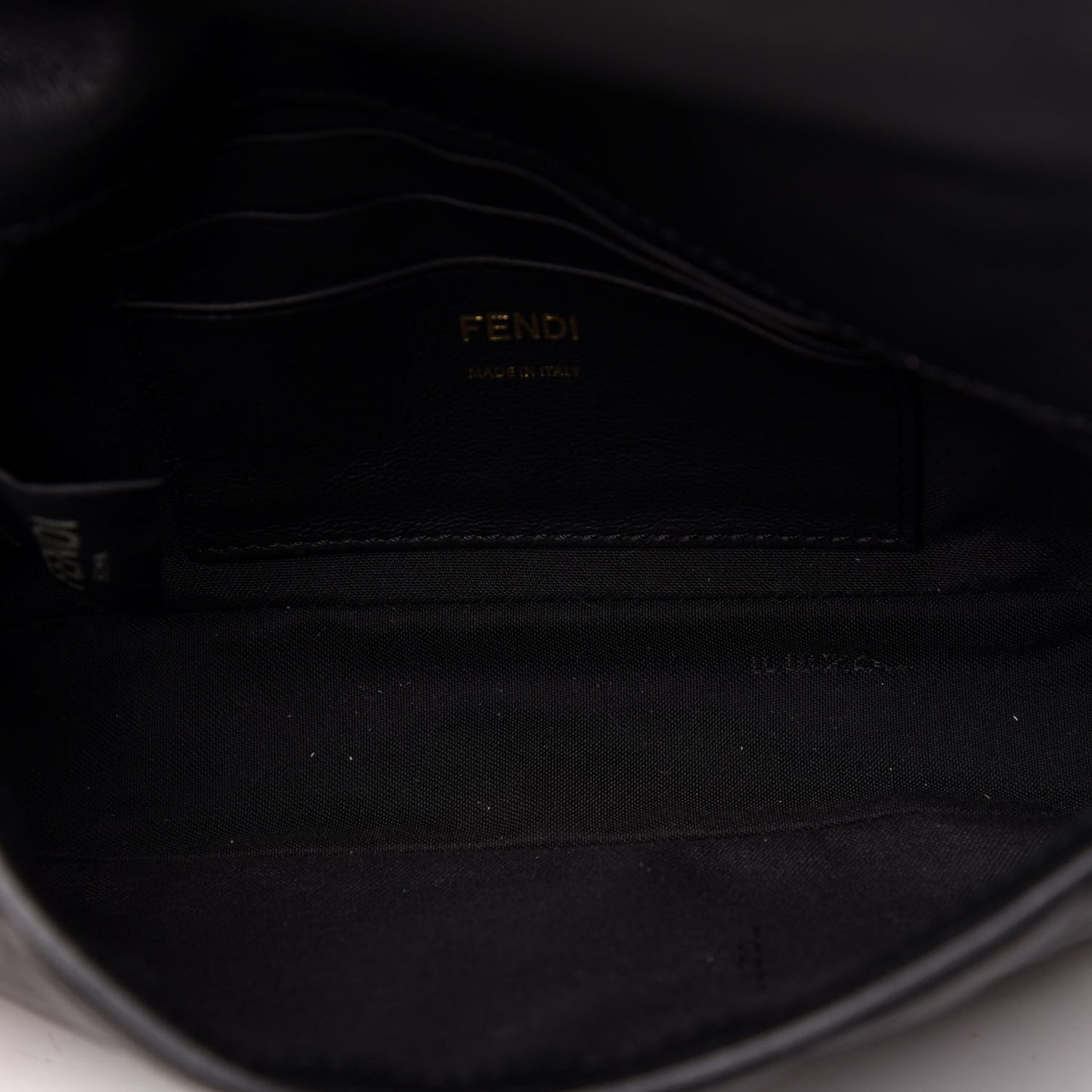 Nappa FF 1974 Embossed Mini Baguette Black