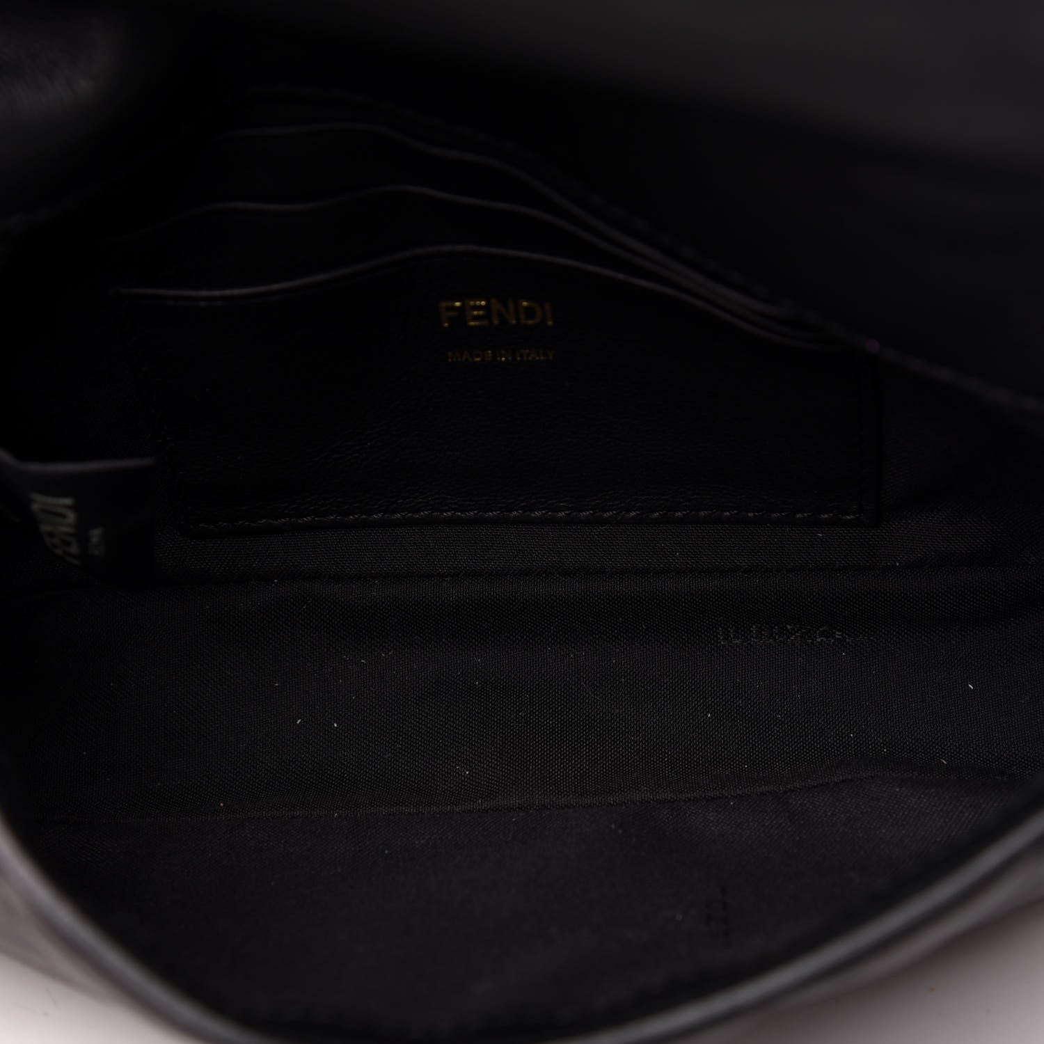 Fendi Nappa FF 1974 Embossed Mini Baguette Black 5 of 11