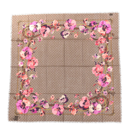 Gucci Wool Jacquard GG Monogram Big Panshie Fringe Shawl Roseate Beige 3 of 6