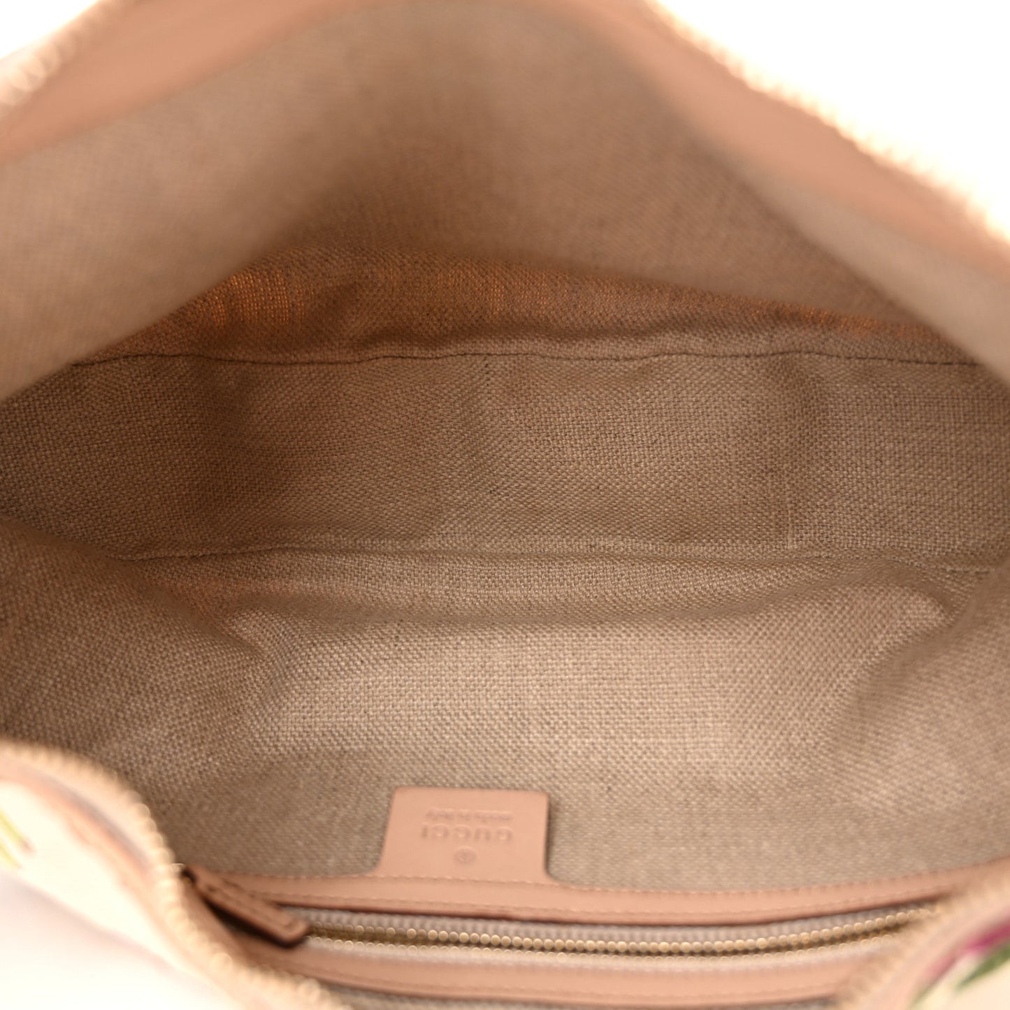 Canvas Floral Flora Bamboo Ring Hobo White