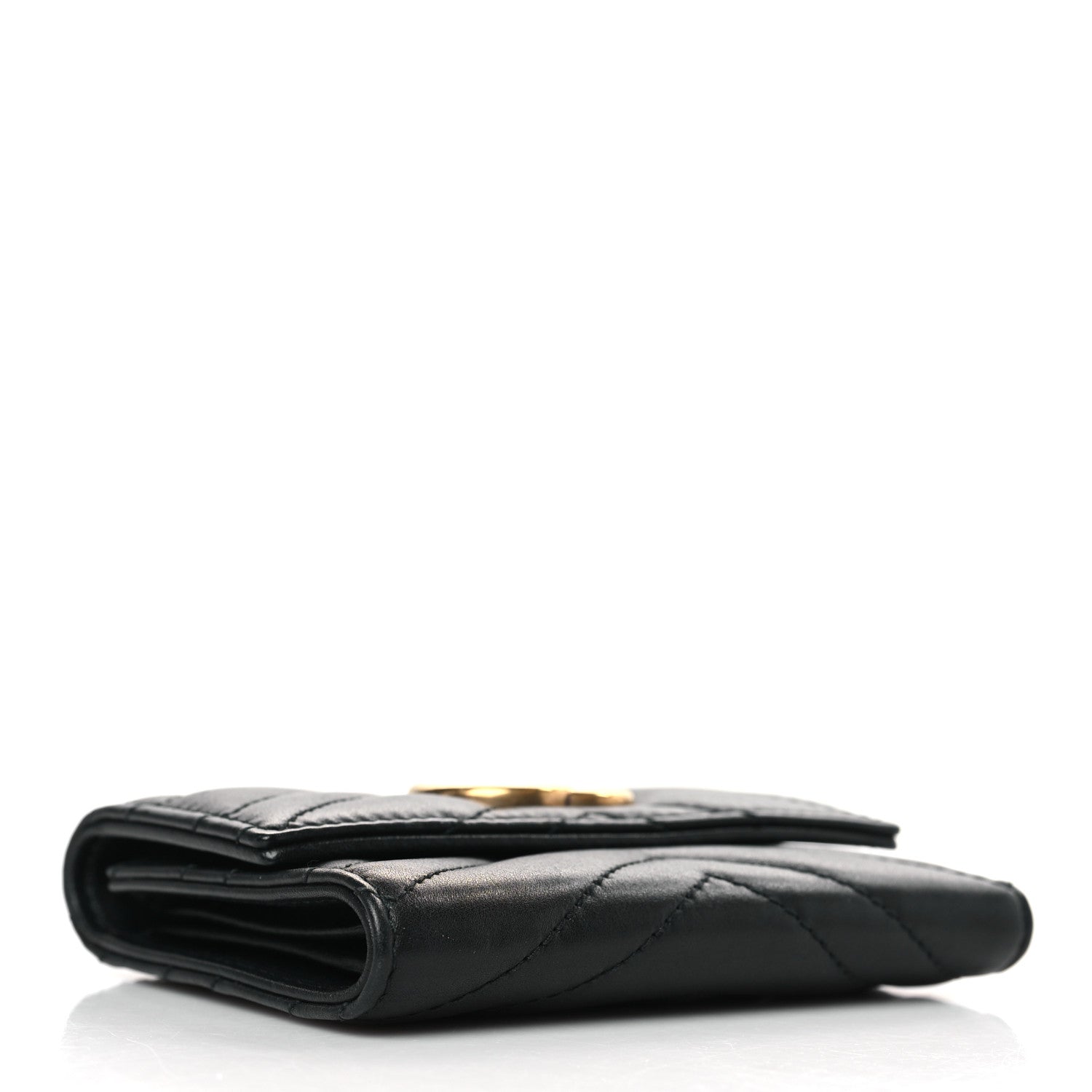 Gucci Calfskin Matelasse GG Marmont Wallet Black 4 of 6