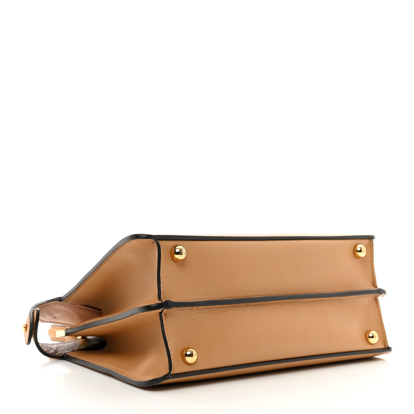 Vitello Seta Nappa Bi-Color Small Peekaboo I SEE U Satchel Miele Scuro Light Rose Ghianda