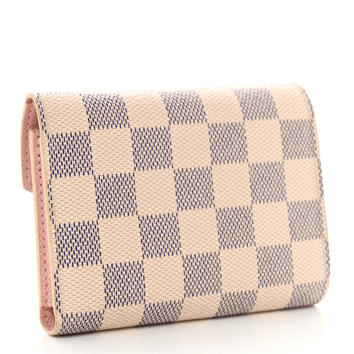 Damier Azur Victorine Wallet Rose Ballerine