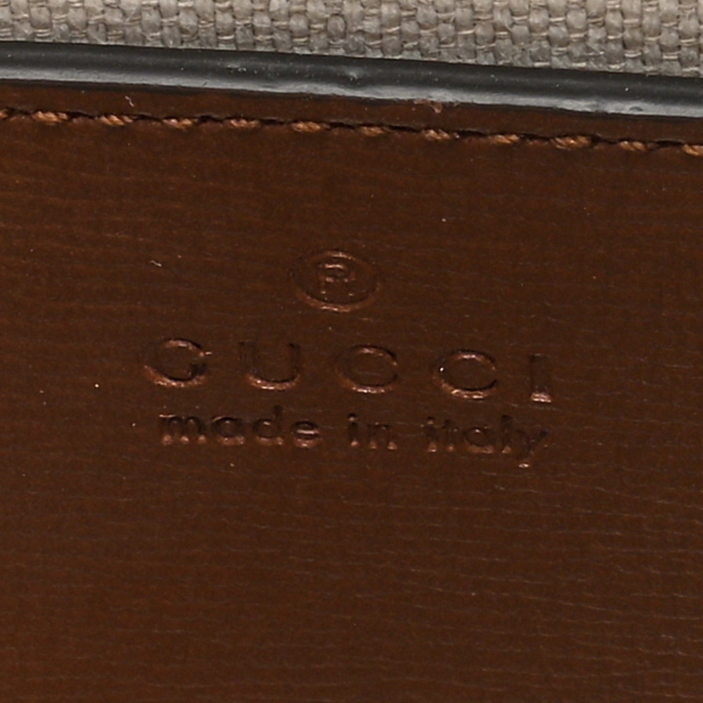 GG Supreme Monogram Azalea Calfskin Retro Interlocking G Flat Messenger Bag Beige Ebony Brown Sugar