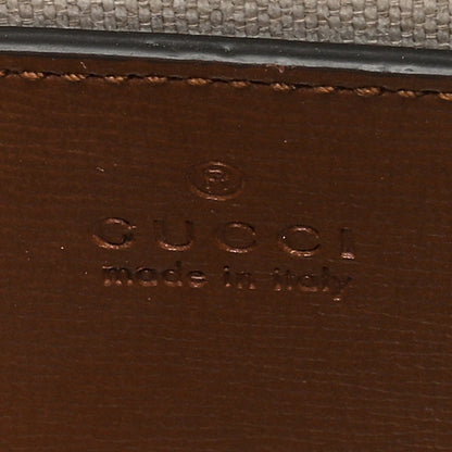 Gucci GG Supreme Monogram Azalea Calfskin Retro Interlocking G Flat Messenger Bag Beige Ebony Brown Sugar 6 of 9