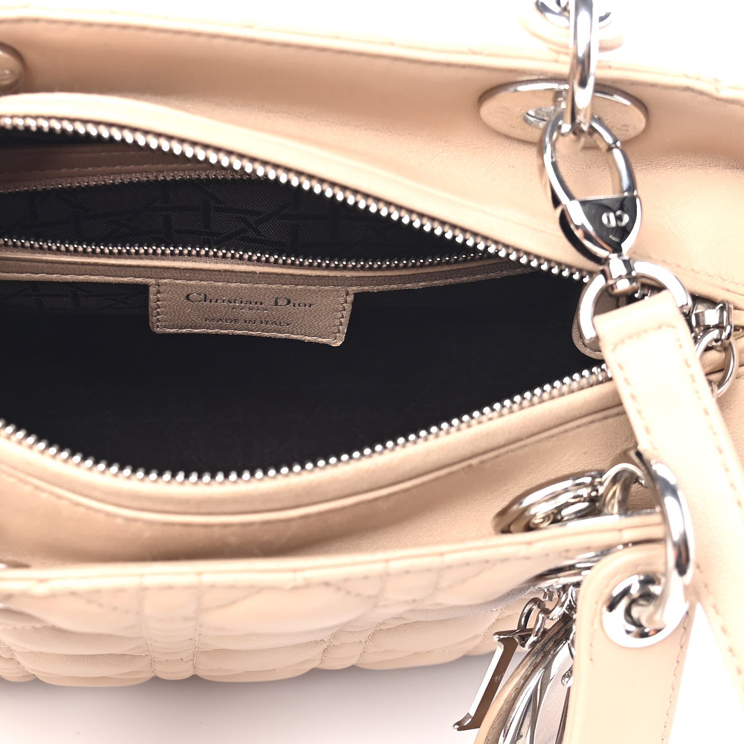 Christian Dior Lambskin Cannage Medium Lady Dior Rose Poudre 5 of 11