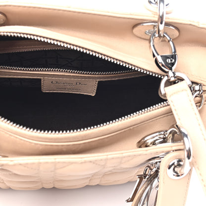 Christian Dior Lambskin Cannage Medium Lady Dior Rose Poudre 5 of 11