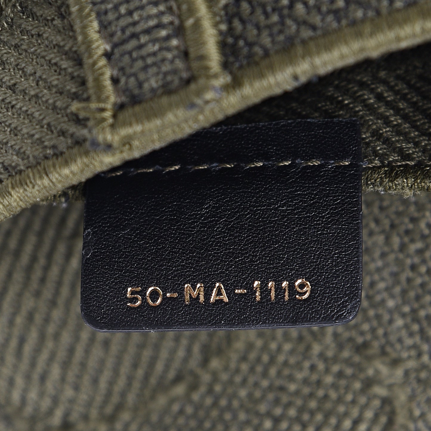 Canvas Embroidered Camouflage Saddle Belt Bag Green