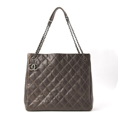 Chanel Iridescent Caviar Quilted Tall Chic Shopping Tote Dark Gold 1 of 15