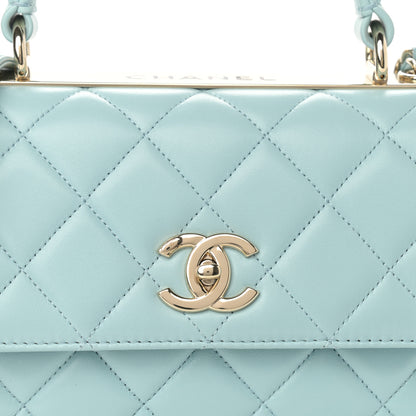 Chanel Lambskin Quilted Small Trendy CC Flap Dual Handle Bag Light Blue 8 of 12