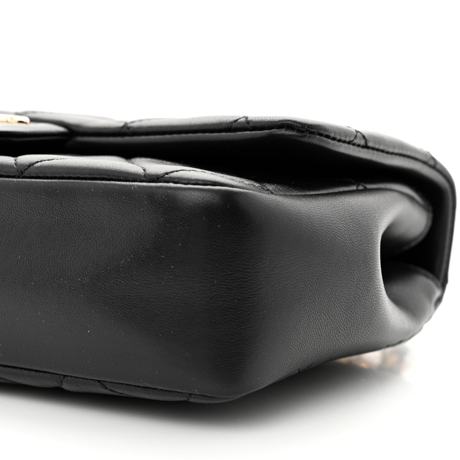 Chanel Lambskin Quilted Resin Bi-Color Chain Flap Bag Black 10 of 11